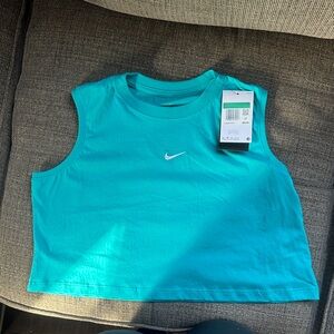 Nike Kids Teal Sleeveless Crop Top